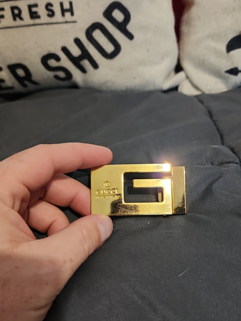 Authentic Gucci Gold-tone Belt Buckle - WOW!